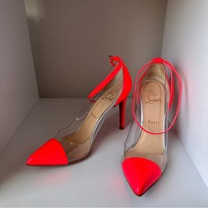 Christian Louboutin Un Bout PVC 37.5 pink 100mm